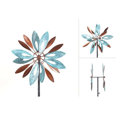 HQ Metal Wind Spinner: Copper Flower Duett