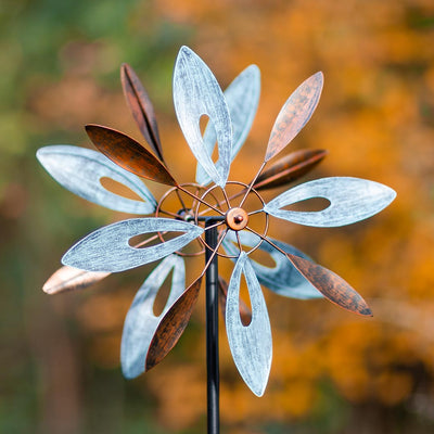 HQ Metal Wind Spinner: Copper Flower Duett