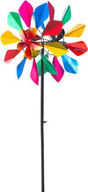 HQ Metal Wind Spinner: Multi-colored Flower Duett