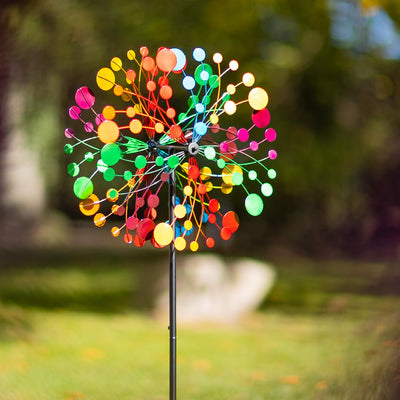 HQ Metal Wind Spinner: Multi-colored Kaleidoscope Duett