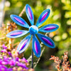 Invento Metal Wind Spinner: Single Flower - Purple-Blue