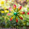 Invento Metal Wind Spinner: Single Flower - Multi-Color