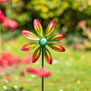 Invento Metal Wind Spinner: Single Flower - Multi-Color