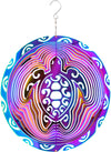 HQ Metal Hanging Wind Spinner 3D Vibrant Turtle