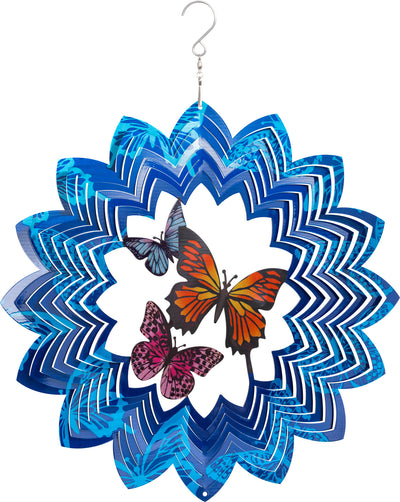 HQ Metal Hanging Wind Spinner 3D Butterflies