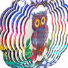 HQ Metal Hanging Wind Spinner 3D Flashy Owl