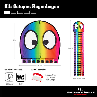 Wolkensturmer Olli Octopus Rainbow