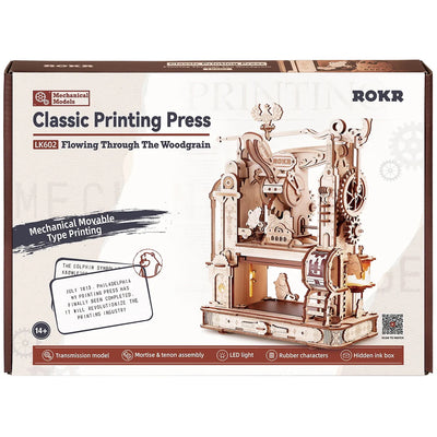 Robotime Classic Printing Press