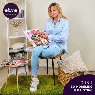 Okto Cat in a Flower Crown