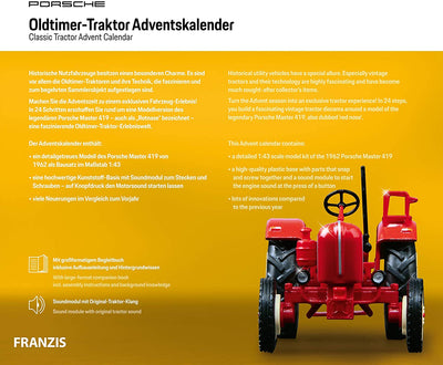 Franzis Porsche Classic Traktor Advent Calendar