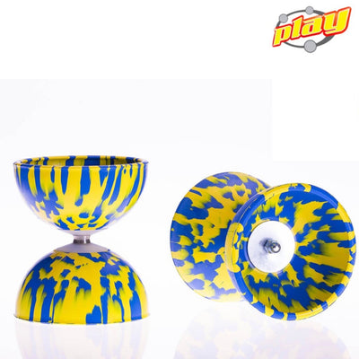 Play Rainbow diabolo 105 mm 260 gr Yellow - Blue
