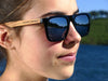 Wave Hawaii Sunglasses Dropp, Glossy Black PC + Zebra Wood