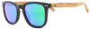 Wave Hawaii Sunglasses Palmar, Acetat black-green-zebrano