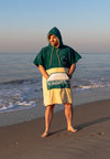 Wave Hawaii Cotton Velours Poncho Petrol M