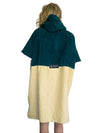 Wave Hawaii Cotton Velours Poncho Petrol M