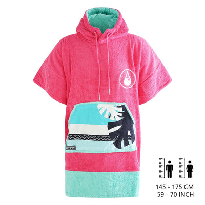 Wave Hawaii Cotton Velours Poncho Pink Wave S