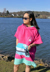 Wave Hawaii Cotton Velours Poncho Pink Wave S