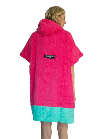 Wave Hawaii Cotton Velours Poncho Pink Wave S
