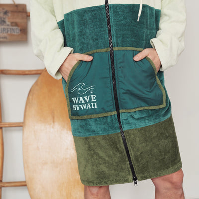 Wave Hawaii Zip Poncho Cotton Velours Longsleeve Pattaya L