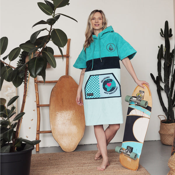 Wave Hawaii Cotton Velours Poncho Cotillo M