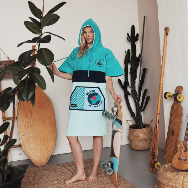 Wave Hawaii Cotton Velours Poncho Cotillo XL